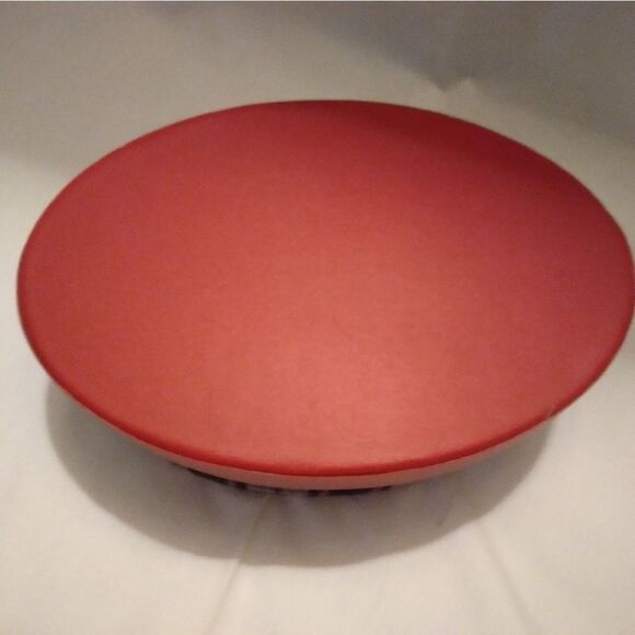 Oval plaid storage box & small red trinket box - Picture 8 of 12